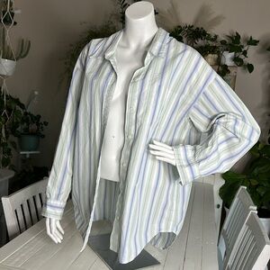 Wilfred menswear-inspired relaxed silhouette, dropped shoulders button down M